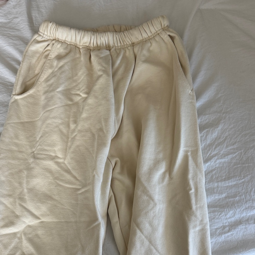 Daily Drills Cream Track Pants